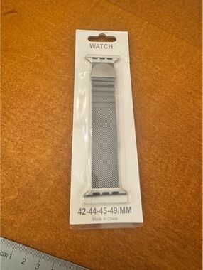 Silver Stainless Steel Mesh Watch Strap Band for Apple Watch 42-49mm 526